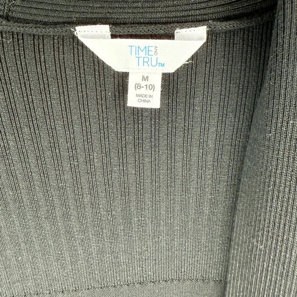 Time and Tru Black Open Front Cardigan – Size M - Picture 3 of 6